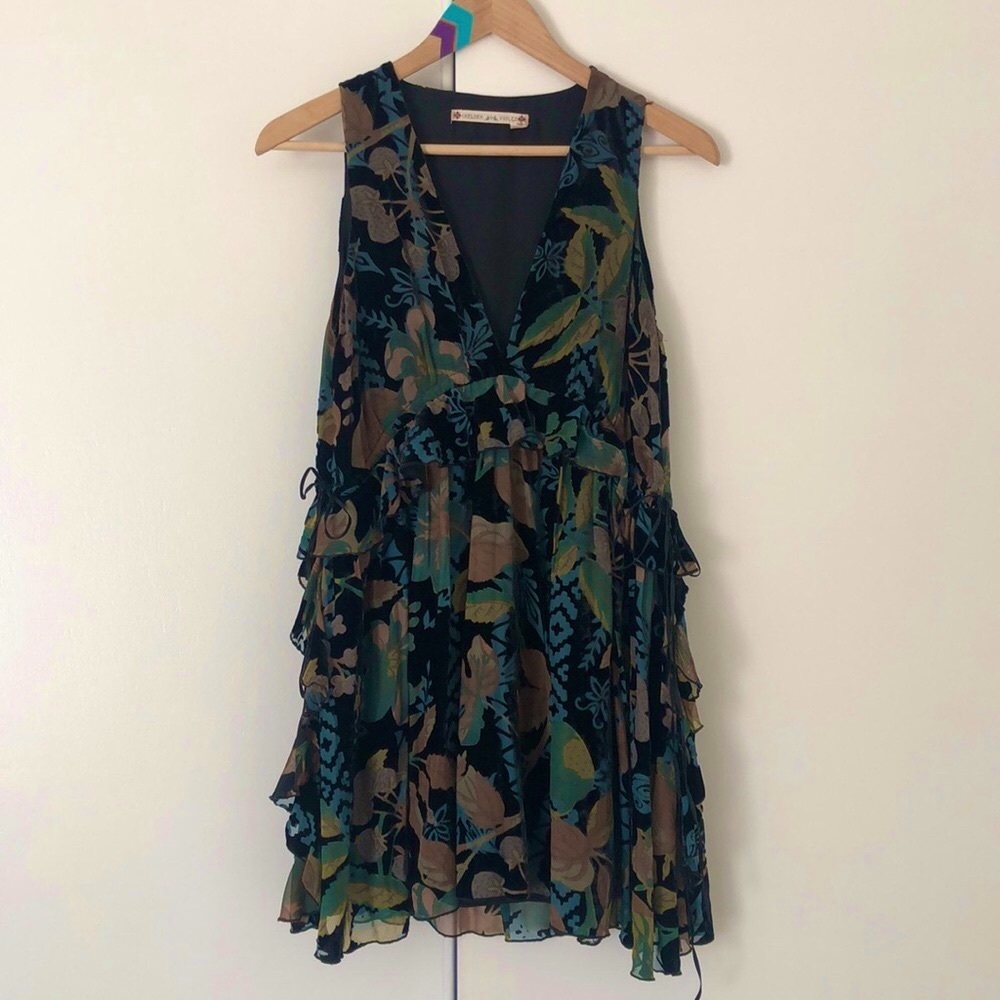 Chelsea and Violet velvet burnout mini dress